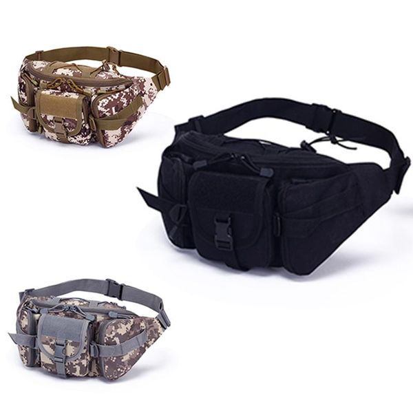 

camouflage bag men's sports outdoor large-capacity waist bag suitcase tactical pockets riding travel running multi-function chest bag