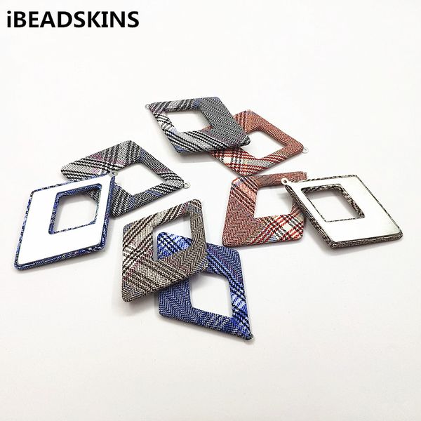 

new arrival 69x49mm 50pcs cloth rhombus-shape charm for earrings,earring parts,jewelry findings