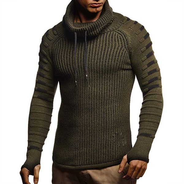 

men fashion casual sweater 2020 new winter mens keep warm knitwear sweater turtleneck solid color us size, White;black