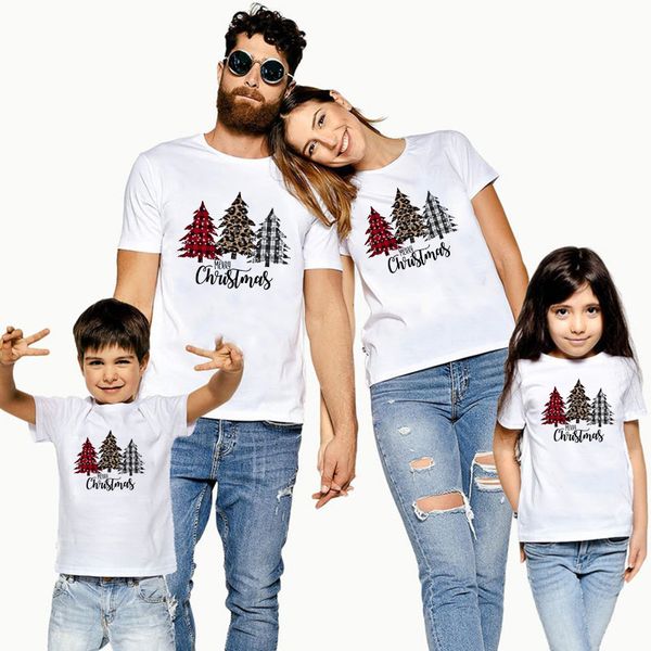 

рождественская елка печать семья matching одежда daddy и me эпикировка отец сын папа baby boy дети семьи тенниска, Blue