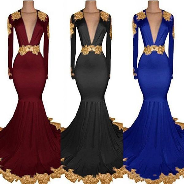 

2018 Burgundy Prom Dresses Party Pageant Evening Gown With Mermaid Deep V Neck Beads Crystals Open Back Blush Pink Evening Gowns Cheap