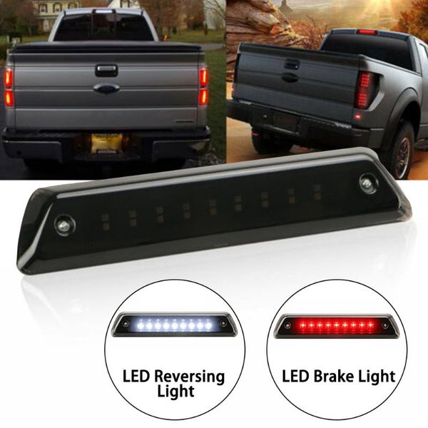 

2pcs smoke truck trailer rear light high third brake lights 3rd slight for f150 2009 2010 2011 2012 2013 2014 led