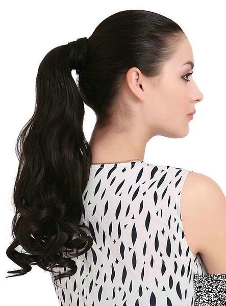 Curly Wave Pony Tail Hairpiece Wet Wavy European Remy Hair