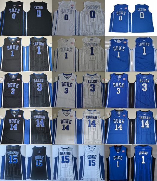 

NCAA Duke Blue Devils College Jerseys Kyrie 1 Irving Jahlil 15 Okafor Grayson 3 Allen Brandon 14 Ingram Jayson 0 Tatum Stitched Jerseys