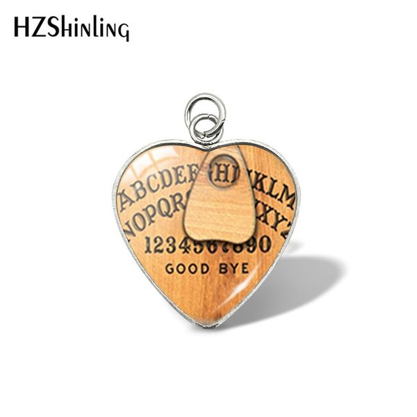 

2019 new illuminati heart pendant tarot card symbol pendants car ladies glass cabochon jewelry wallet charms, Bronze;silver
