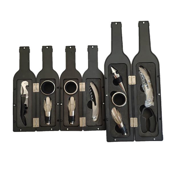 

five-piece wine bottle opener set red wine corkscrew wine bottle sers high grade wines accessory gifts box