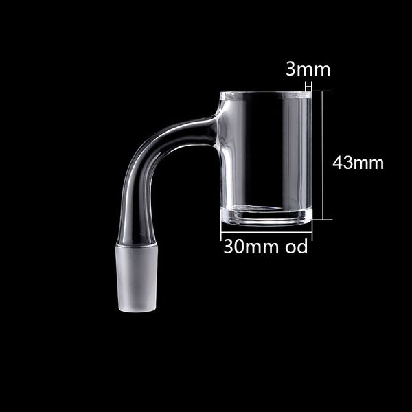 

wholesale 30mm OD weld Beveled Edge Quartz Banger Nail 10mm 14mm 18mm Male Female Quartz Banger for oil rig beaker bong water bongs