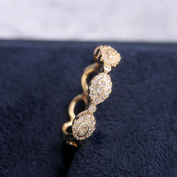 

fashion rings for women valentine present fashion cz crystal gold-color ring cubic zirconia promise jewelry, Slivery;golden