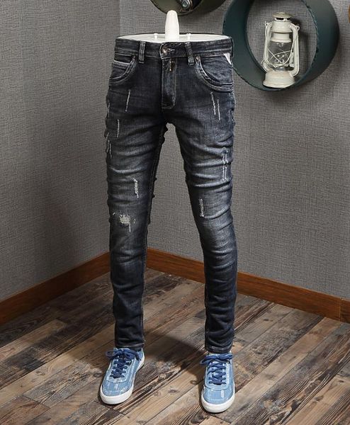

bh03288 fashion men's jeans 2020 runway luxury european design party style men's clothing, Blue