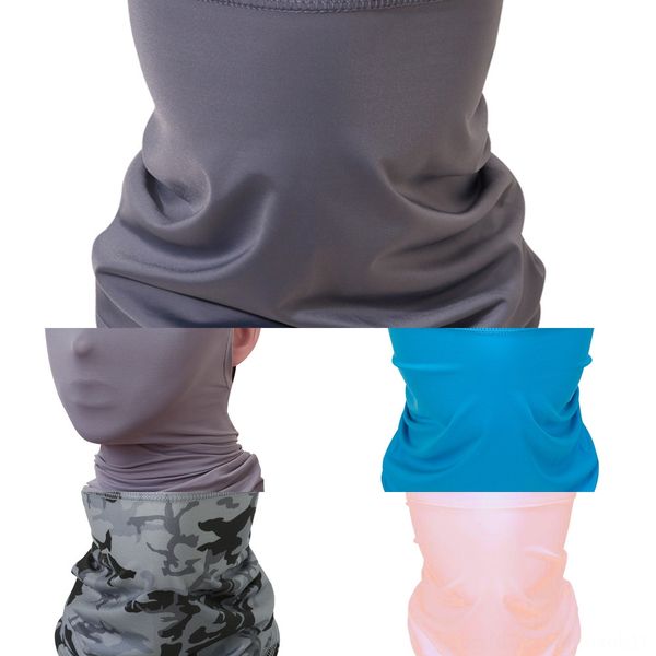 

54eik new ice silk sunscreen hood face summer outdoor riding triangle scarf breathable sunscreen riding neck scarf mask, Black