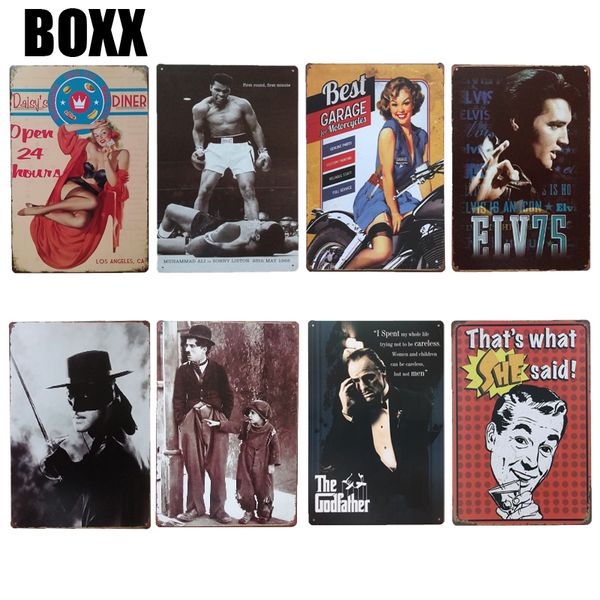 

elvis presley metal wall art tin sign gift vintage man cave home decor retro pin-up girl poster signs bedroom living room decor