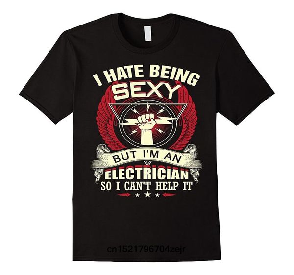 

men t shirt electrician t shirt casual fashion funny t-shirt novelty tshirt women, White;black