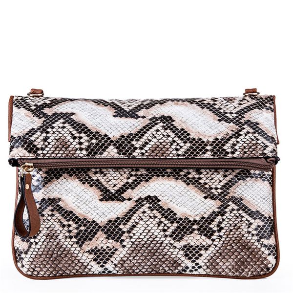 

casual snake print wristlet clutch women daily makeup bags purse soft pu leather shoulder crossbody bag phone pouch evening bags
