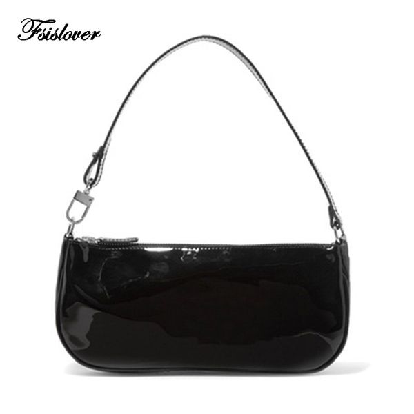 

vintage baguette crocodile pattern women shoulder bags retro split pu leather bags solid ladies small messenger handbag female