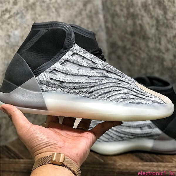 

quantum kanye west basketball shoes mid mens basketball shoes for men kanye west designer shoes sport sneakers size 40-46, Black;green