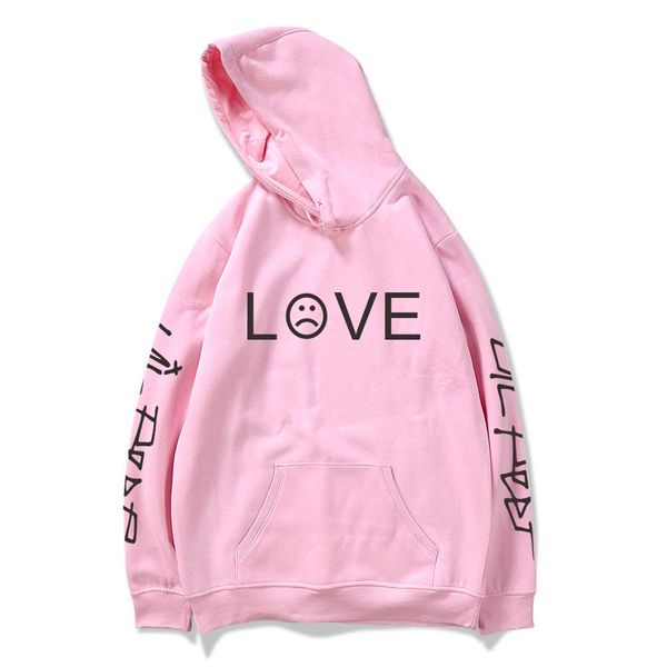 

lil peep hoodies love lil.peep men sweatshirts hooded pullover male women black pink hip hop streetwear gray for female hoddie