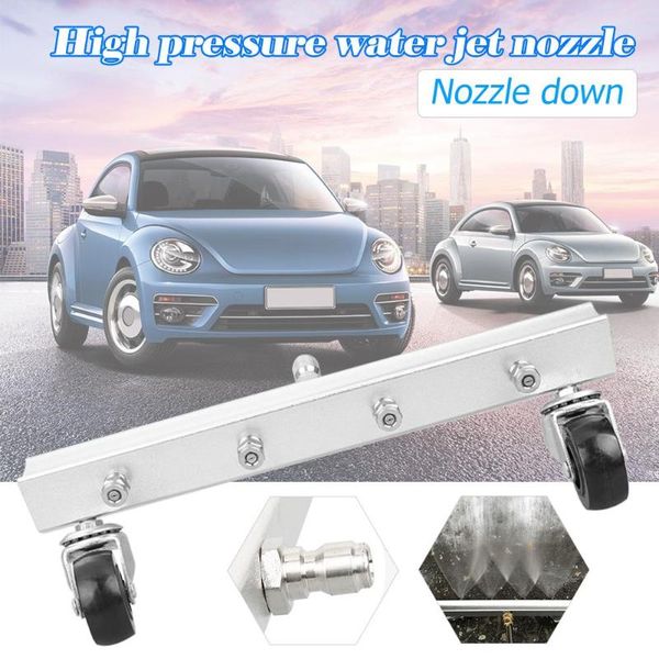 

vodool high pressure 4 nozzle car washer chassis water spray ground washing brush 1/4 connector home auto washing cleaning tools