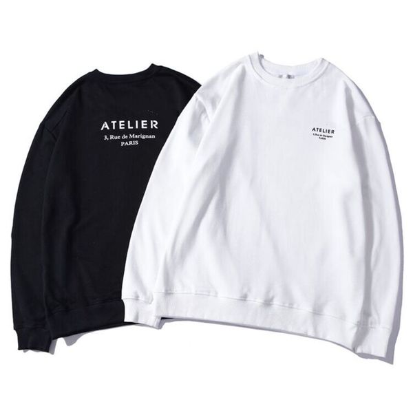 

Whole ale 2019 pring autumn men pari fa hion atelier print cotton weat hirt cla ic luxury de igner pullover jumper top