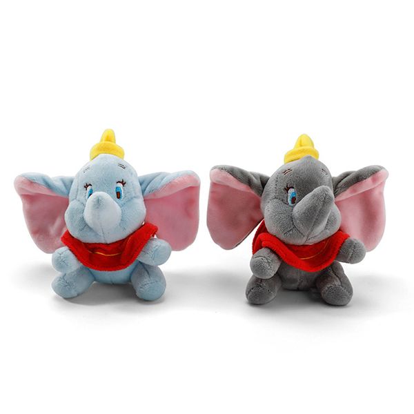 

10cm cute dumbo elephant stuffed animal plush toy small pendant lovely cartoon elephant doll presents for children key chain