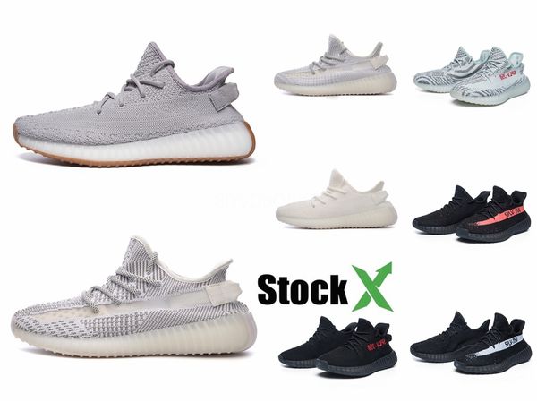 

kanye west v2 clay true form hyperspace running shoes gid glow black static reflective zebra sesame semi frozen sport sneakers #qa560