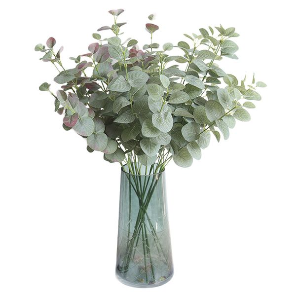 

68cm 3pcs money leaf artificial flowers bouquet diy wedding party decoration plants faux fabric foliage home l decor bouquet
