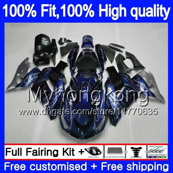 KAWASAKI ZX 14R ZZR1400 2006 2007 2008 2009 2010 2011 Mavi simli 223MY.116 ZZR1400 ZX14R ZX14R 06 07 08 09 10 11 grenaj için Enjeksiyon