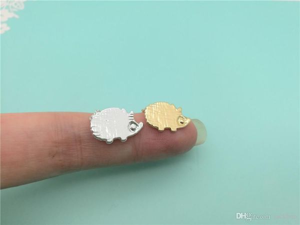 

5pcs cute hedgehog bracelet for women simple cartoon animal porcupine hedgepig bracelets for lady gifts, Golden;silver