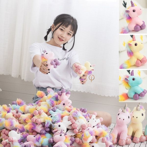 

mini unicorn plush doll animals stuffed toys pendant for keychain phone handbag christmas birthday gift party favor fa2867