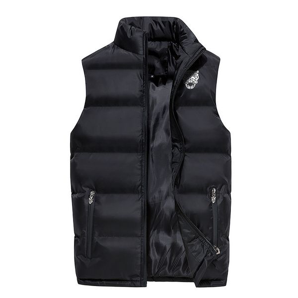 

men's winter vest new warm and tight garment no cotton sleeve tight garment large m-6xl, Black