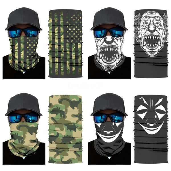 

wholesale outdoor seamless versatile magic skull skull scarf face mask skull scarf cycling riding masks warm neckerchief halloween co #42#44, Blue;black