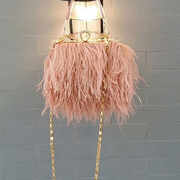 

women fur bags women clutches ladies evening clutch purse fashion hand bag ostrich feather clutch xa567b