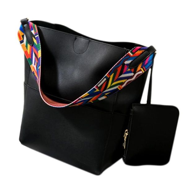 

pinshang fashion women pu leather shoulder bag bucket cross body bag handbag