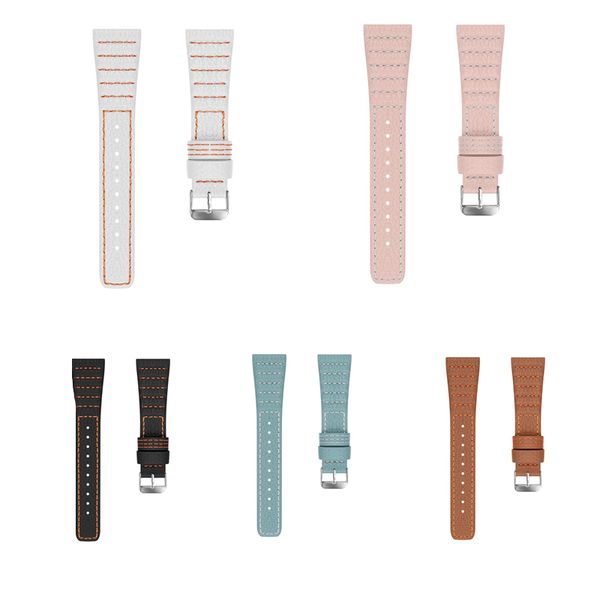 

replacement watch band leather wrist watchband strap bracelet belt for versa lite/versa smart watch wristband, Black;brown