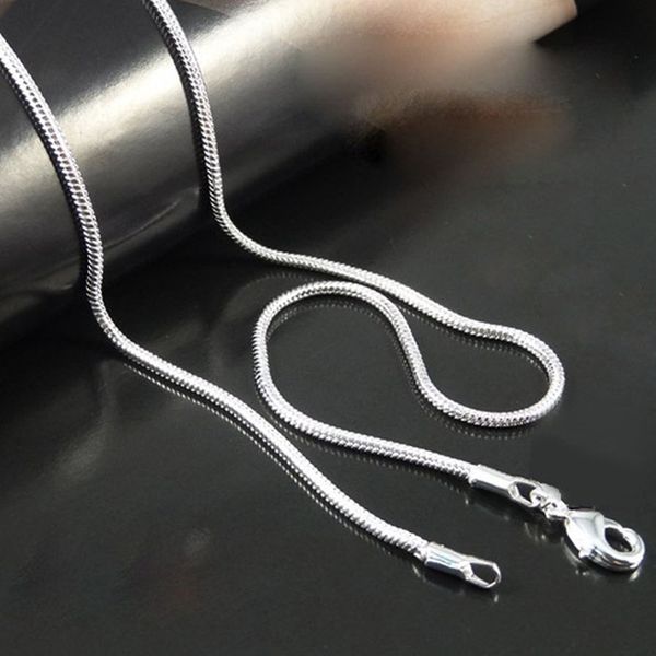

fashion mens womens sell silver jewelry snake chain necklace 16inch