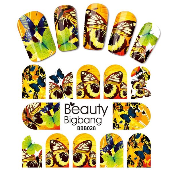 

beautybigbang nail sticker stripe dot flower on water slider stickers for nails black and white style nail art decoration