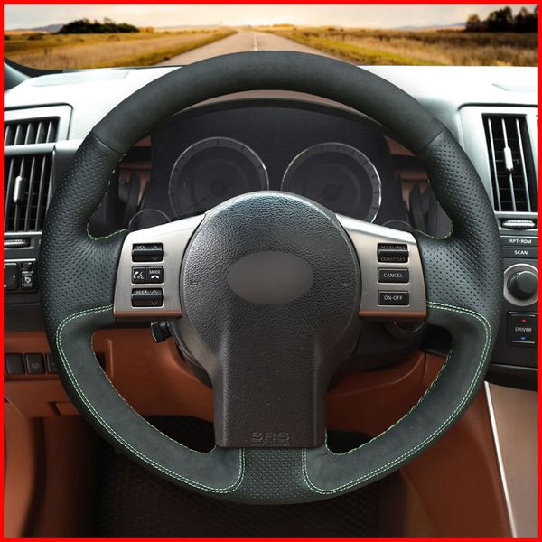 

mewant black genuine leather car steering wheel covers for infiniti fx fx35 fx45 2003-2008 350z 2003-2009 accessories