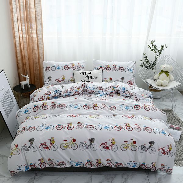 

bedding set quilts duvet cover pillowcases 4-piece cotton sheet girl boys bedroom king size bed clothes twin full size complete