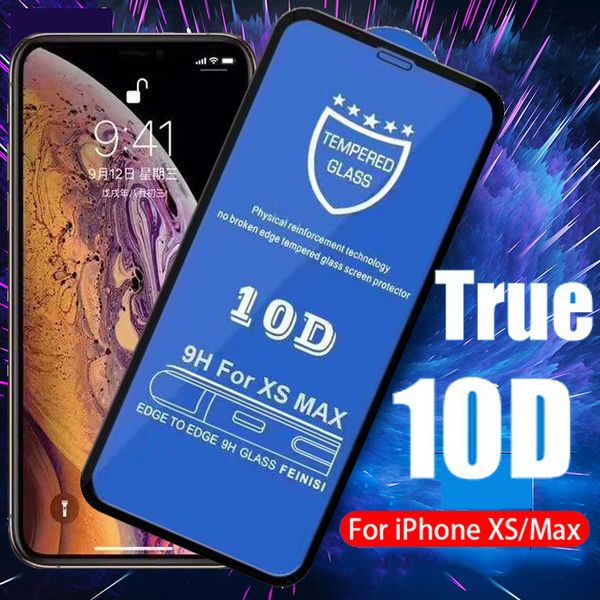 

9h hardness screen protector 10d tempered glass anti-scratch protective explosion-proof guard film for iphone 11 pro max xs xr x 8 7 6 plus