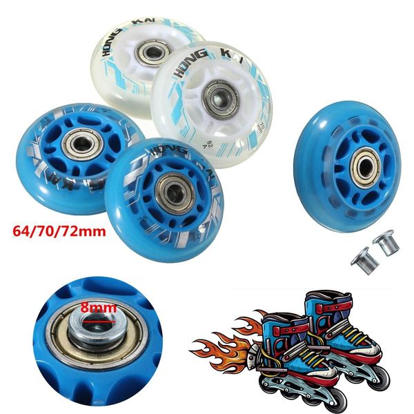 

1pcs 82a sliding inline skates wheels 64/70/72mm roller blade replacement skating wheels with bearing dia 8mm oqwqw