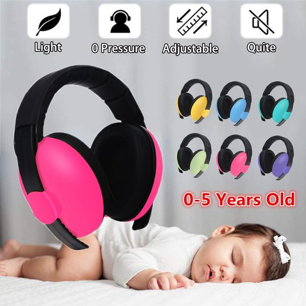 TCT 1pc Baby Hearing Protector Soft Earmuffs for Infant Kids Noise Reduction NRR 25dB Adjustable Soft Headband Ear Defenders