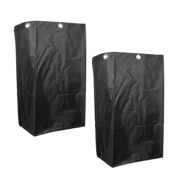 

2pcs l service cart bag housekeeping trolley replacement bag black