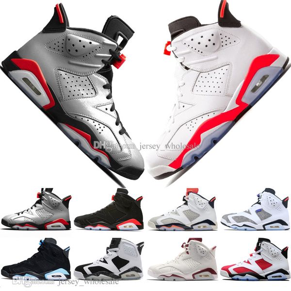 

2019 infrared bred vi 6 6s mens basketball shoes 3m reflective flint sport blue white cement carmine men sneakers designer trainers us 7-13