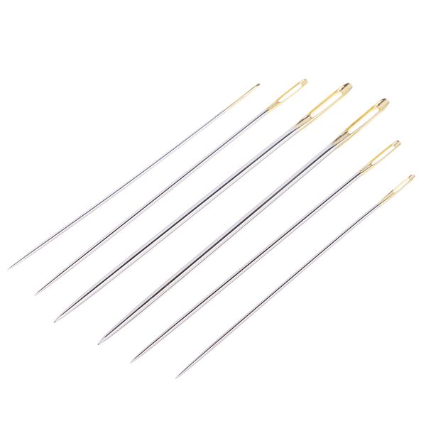 

6pcs/set assorted steel hand sewing needles embroidery mending craft quilt, Black