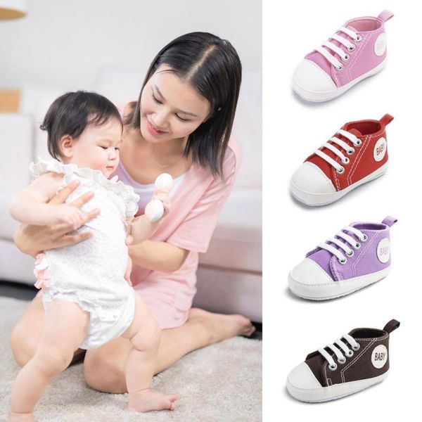 

infant toddler canvas sneakers baby boys girls soft soled anti-slip shoes