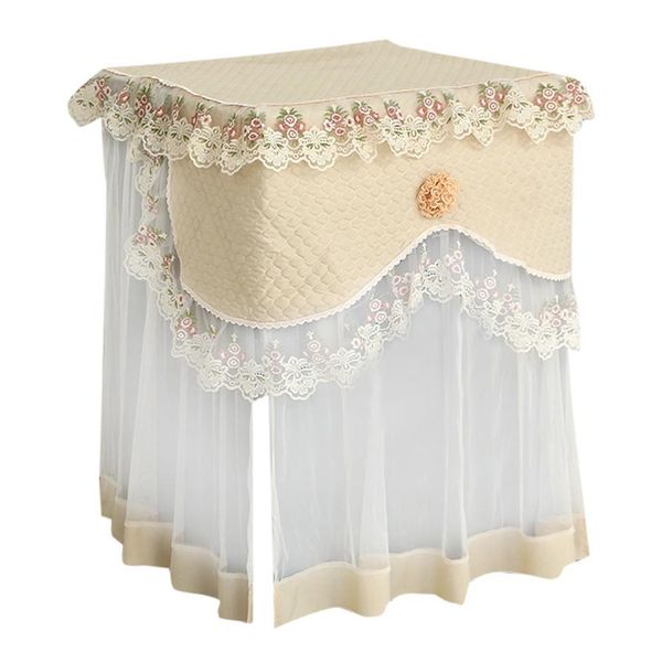 

lace flower washing machine dust cover protection front and durable household soft lace protective cover
