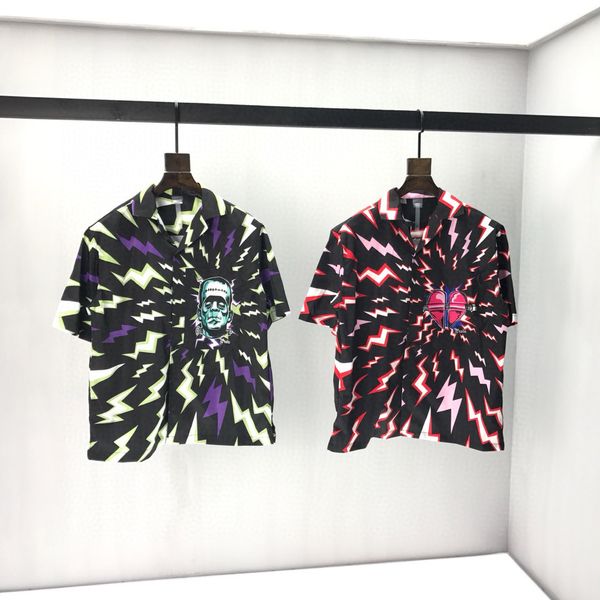 

2020ss spring and summer new high grade cotton printing short sleeve round neck panel t-shirt size: -l-xl-xxl-xxxl color: black white 1m3, White;black