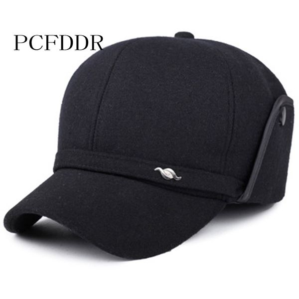 

pcfddr old men's hat, autumn winter, men's cap and ear cap baseball cap, Blue;gray