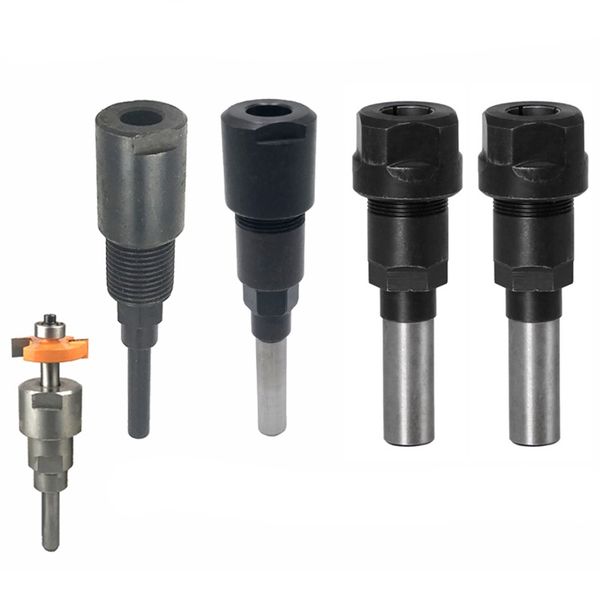 

1/4 inch 8mm 12mm 1/2 inch shank router bit extension rod collet engraving machine extension milling cutter for wood