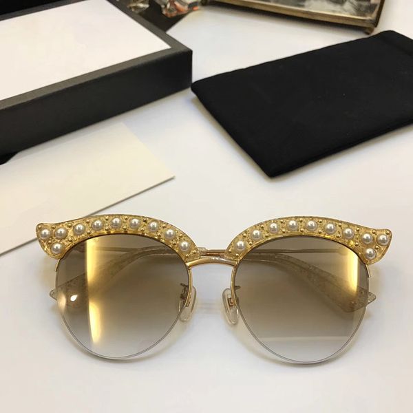

0212 sunglasses luxury women brand designer 0212s cat eyes pearly summer style rectangle full frame uv protection come with case, White;black
