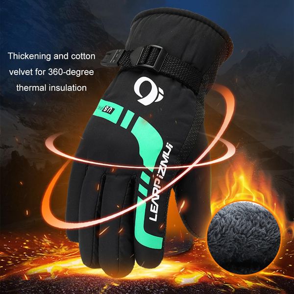 

thermal gloves for men thickening winter outdoor motorcycle riding equipment prevent wind keep warm bicycle skating skiing glove